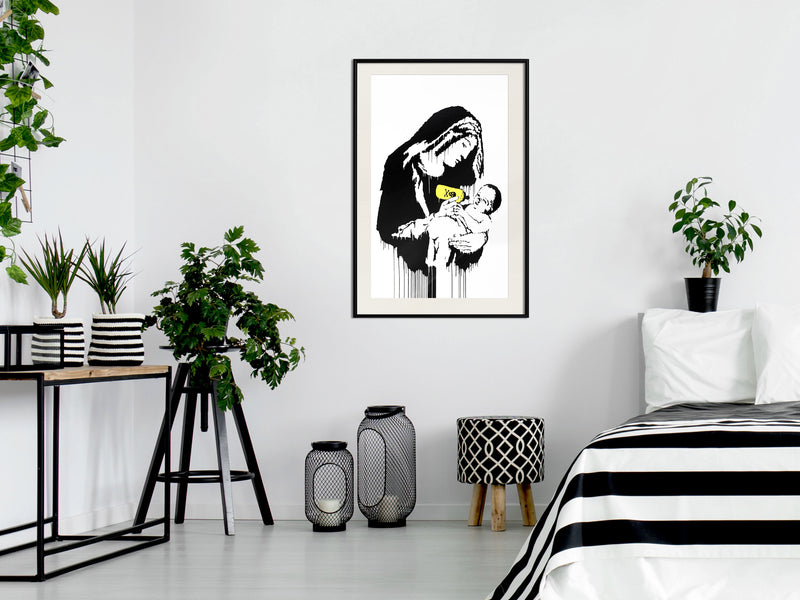 Poster - Banksy: Toxic Mary  - zwart passepartout