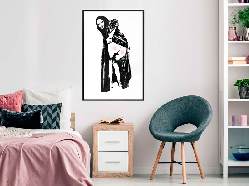 Poster - Moona Lisa  - zwart