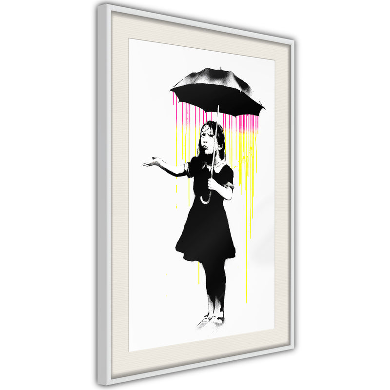 Poster - Banksy: Nola  - wit passepartout