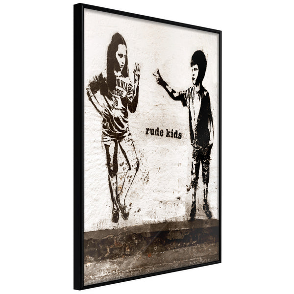 Poster - Banksy: Rude Kids  - zwart