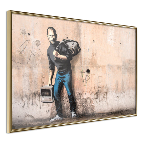 Poster - Banksy: The Son of a Migrant from Syria  - goud