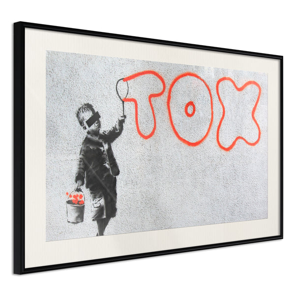 Poster - Banksy: Tox  - zwart passepartout