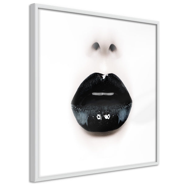 Poster - Black Lipstick (Square)  - wit