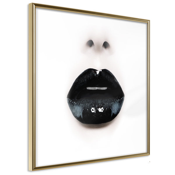 Poster - Black Lipstick (Square)  - goud