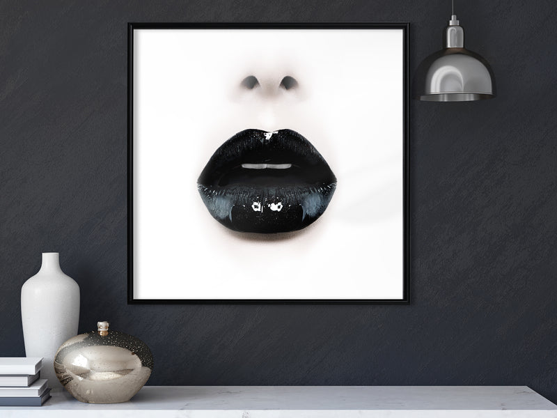 Poster - Black Lipstick (Square)  - zwart