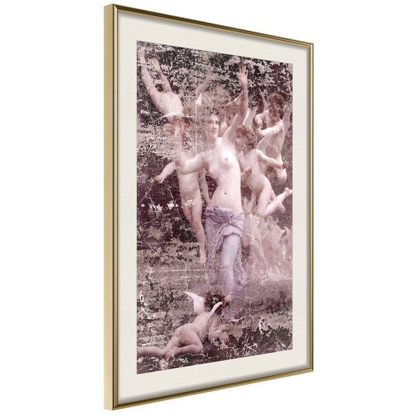 Poster - Angels in Love  - goud passepartout