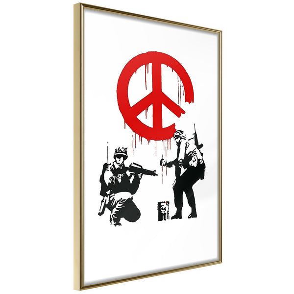 Poster - Banksy: CND Soldiers I  - goud