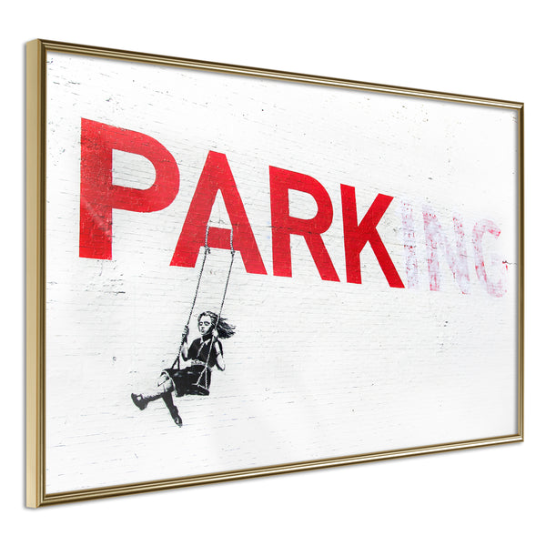 Poster - Banksy: Park(ing)  - goud