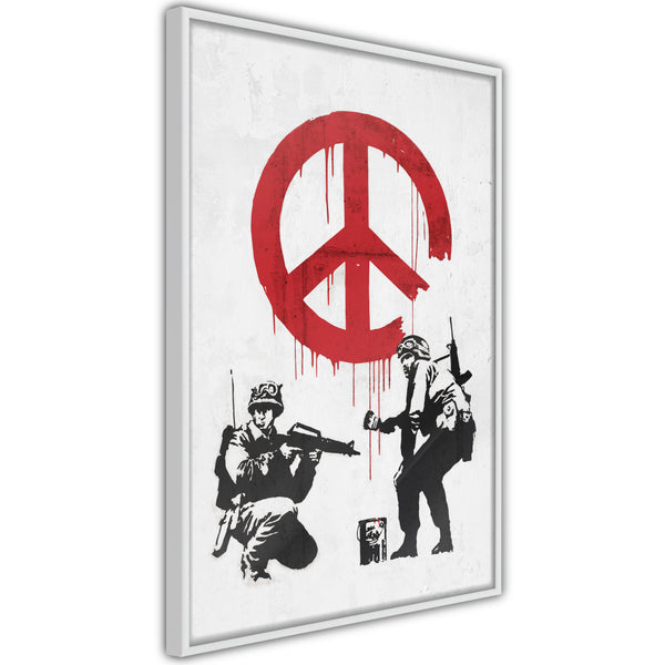 Poster - Banksy: CND Soldiers II  - wit