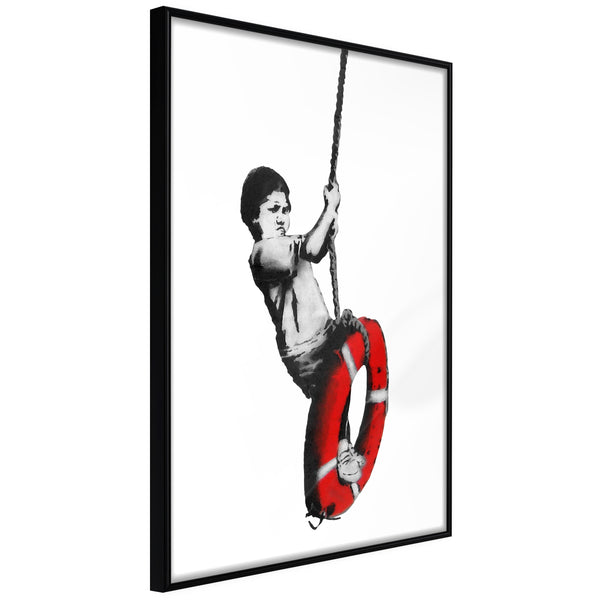 Poster - Banksy: Swinger  - zwart