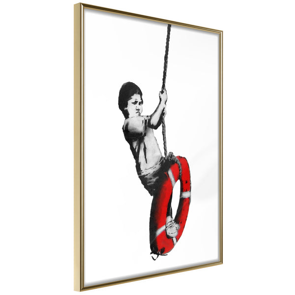 Poster - Banksy: Swinger  - goud