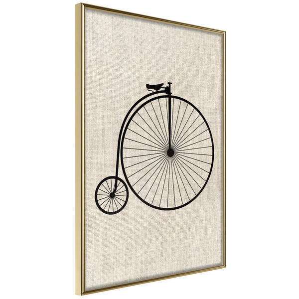 Poster - Penny-Farthing  - goud