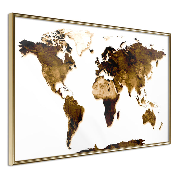 Poster - Our World  - goud