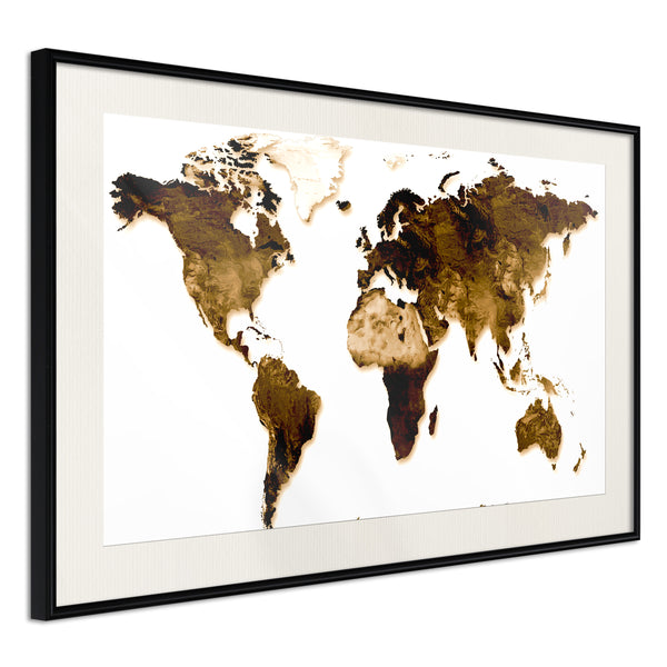 Poster - Our World  - zwart passepartout