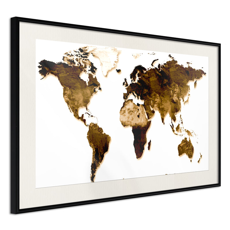 Poster - Our World  - zwart passepartout