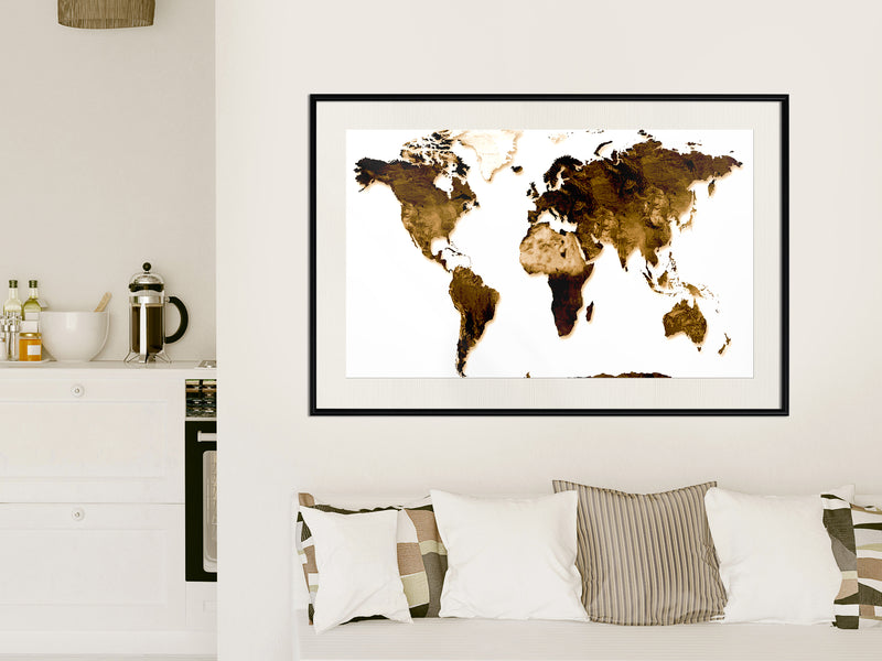 Poster - Our World  - zwart passepartout