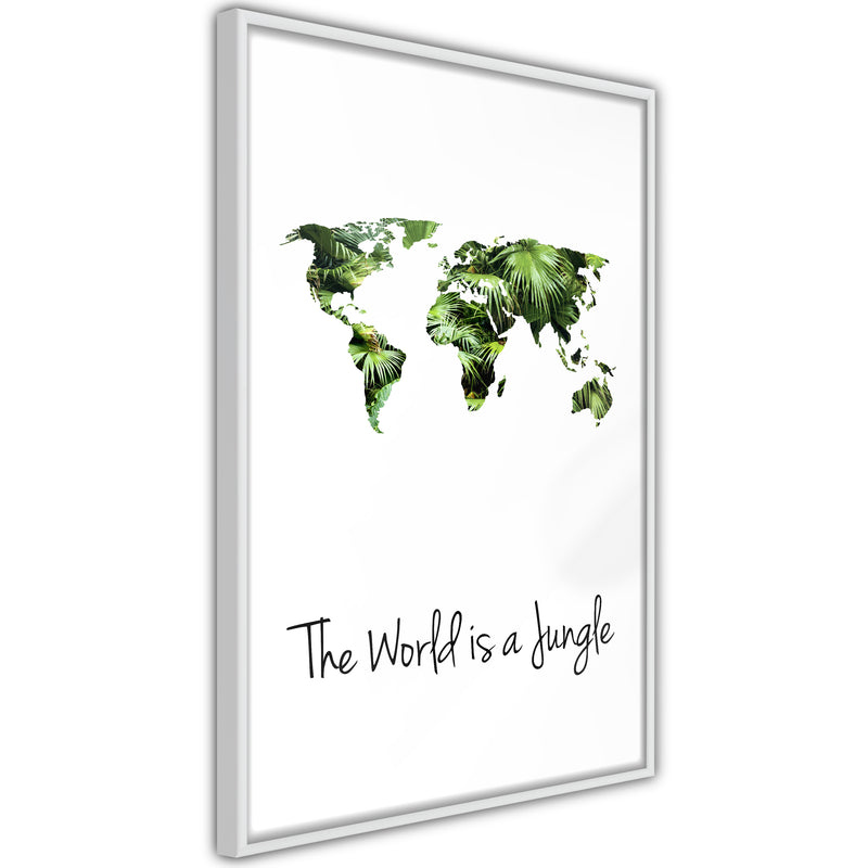 Poster - We Live in a Jungle  - wit