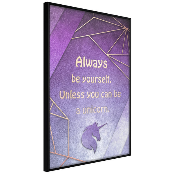 Poster - Always Be Yourself  - zwart