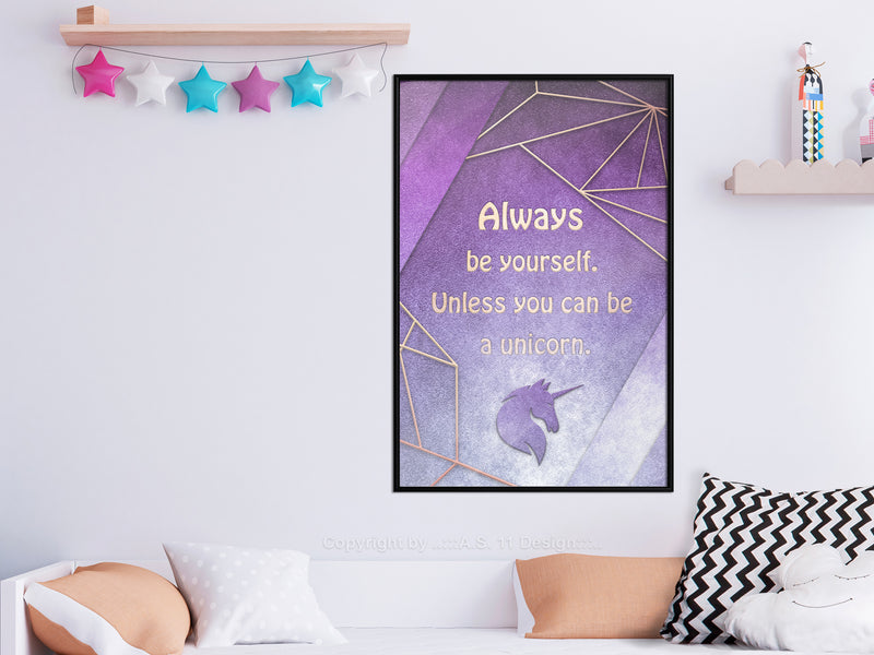 Poster - Always Be Yourself  - zwart