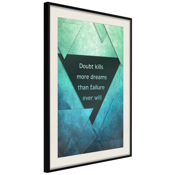 Poster - Doubts II  - zwart passepartout