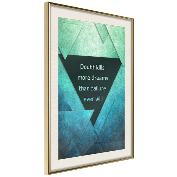 Poster - Doubts II  - goud passepartout