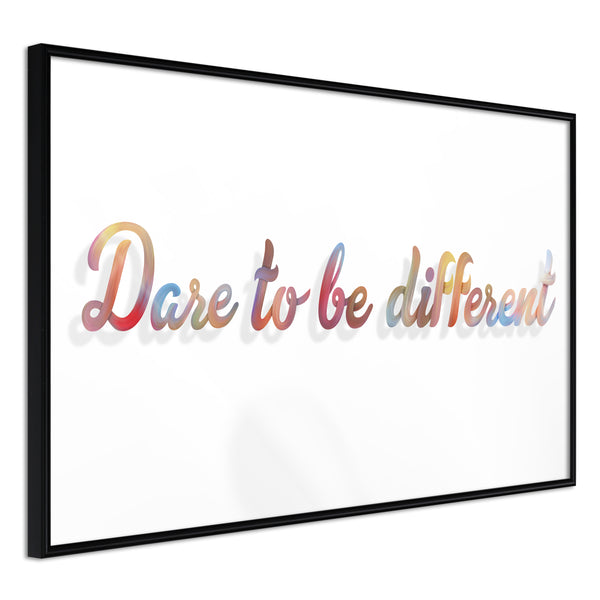 Poster - Dare to Be Yourself  - zwart