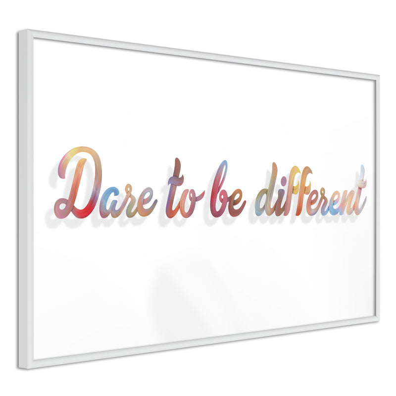 Poster - Dare to Be Yourself  - wit