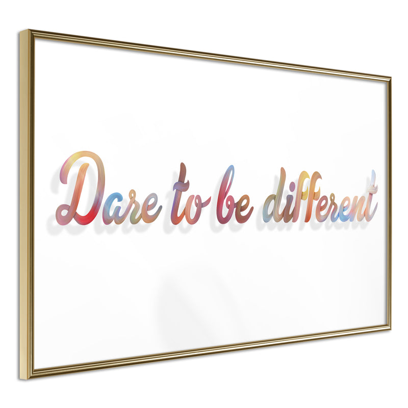 Poster - Dare to Be Yourself  - goud