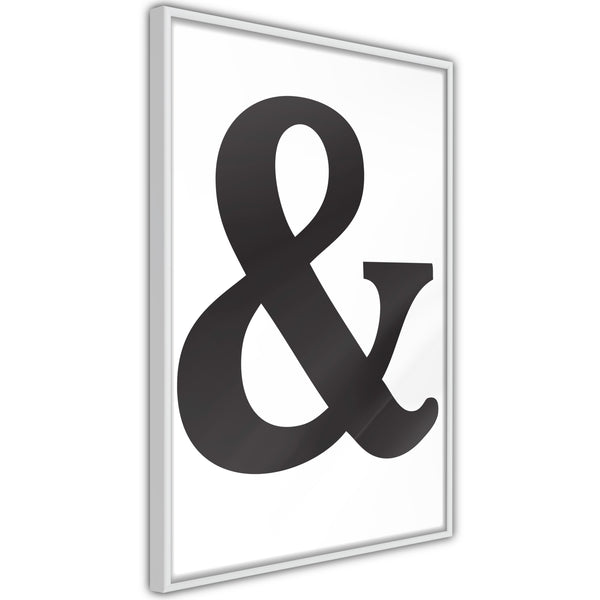 Poster - Ampersand (Black)  - wit