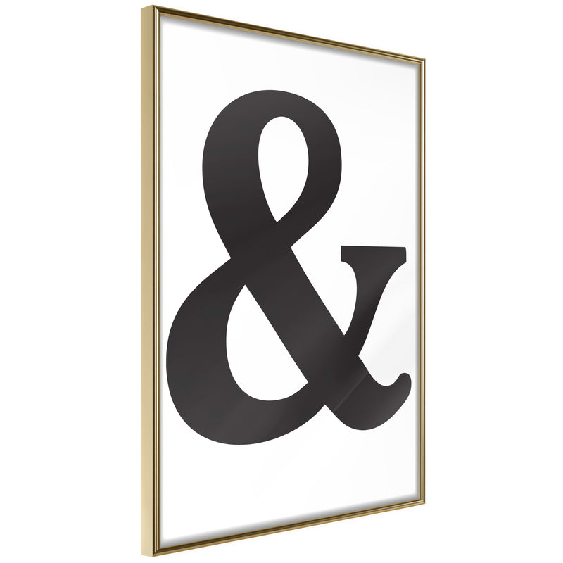 Poster - Ampersand (Black)  - goud