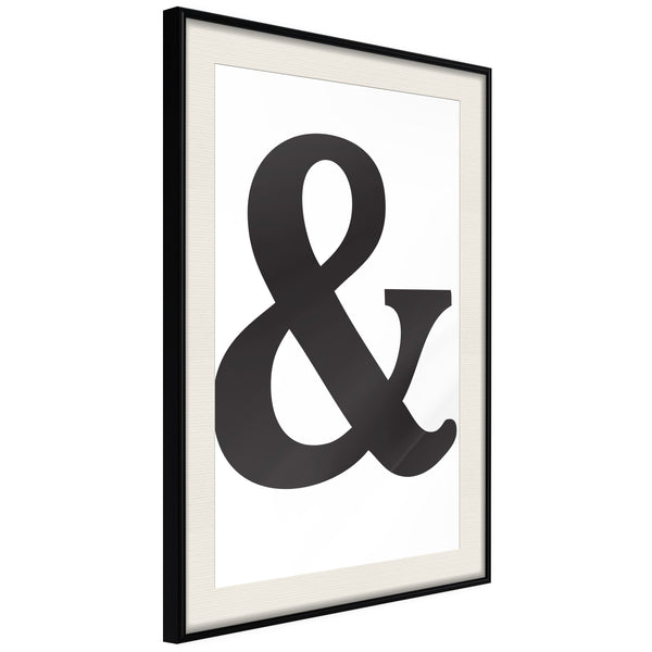 Poster - Ampersand (Black)  - zwart passepartout