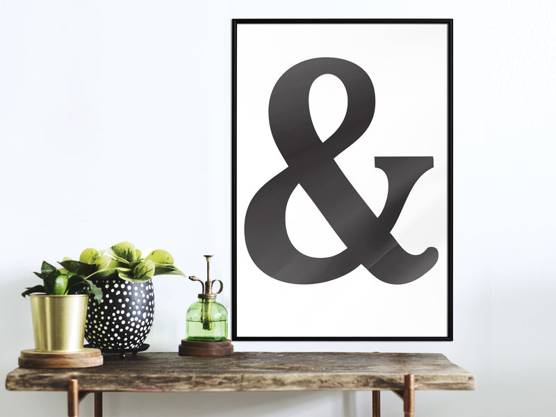 Poster - Ampersand (Black)  - zwart