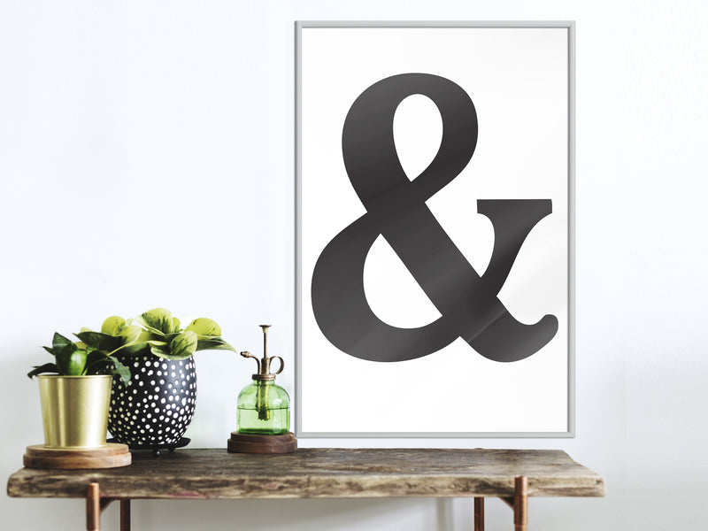 Poster - Ampersand (Black)  - wit