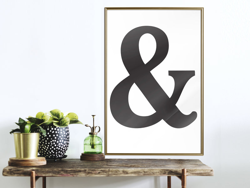 Poster - Ampersand (Black)  - goud