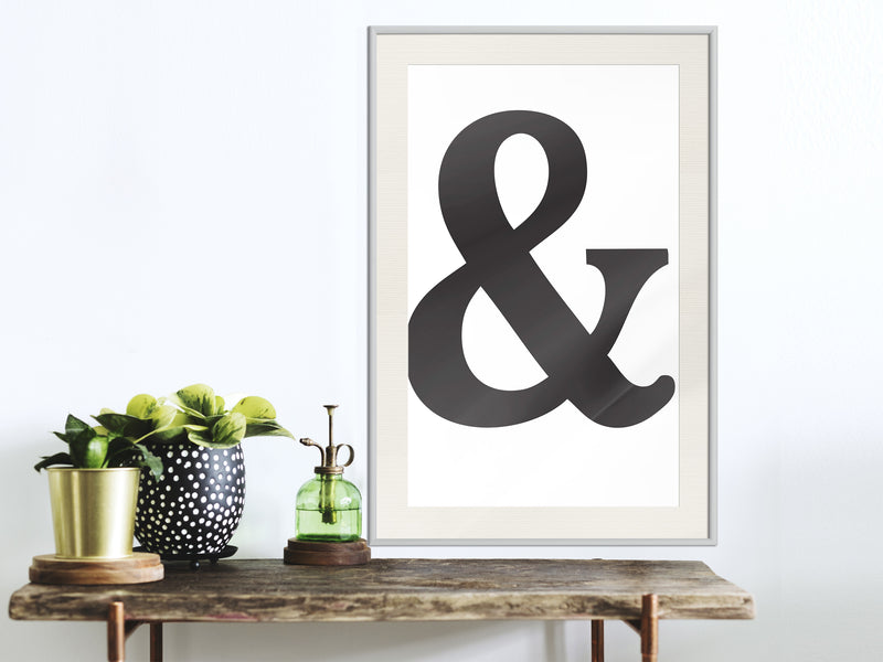 Poster - Ampersand (Black)  - wit passepartout