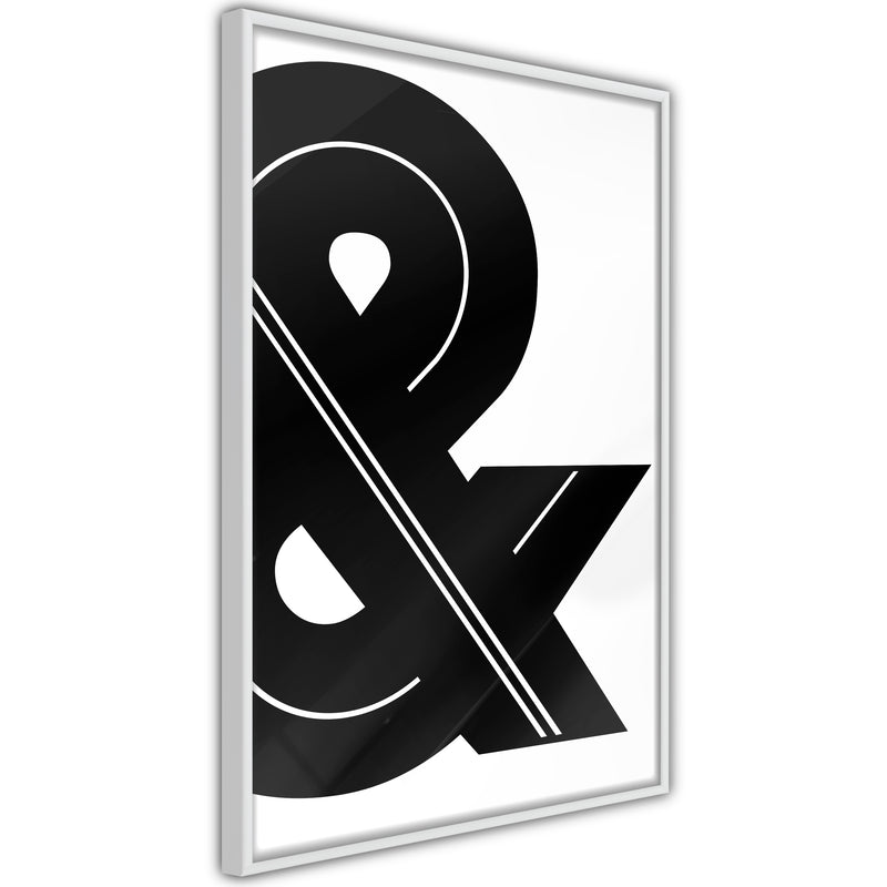 Poster - Ampersand (Black and White)  - wit