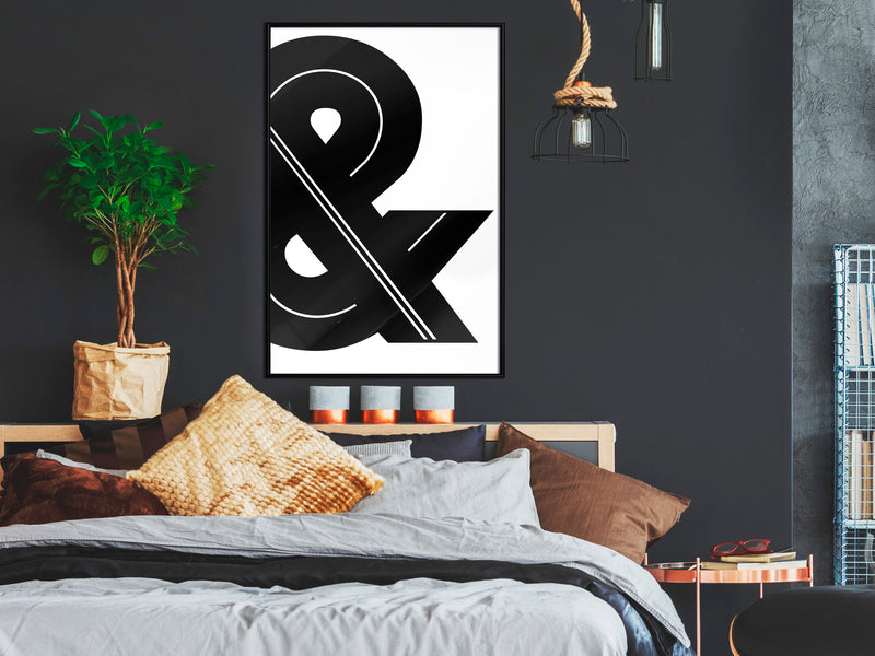 Poster - Ampersand (Black and White)  - zwart