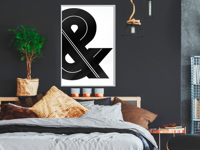 Poster - Ampersand (Black and White)  - wit