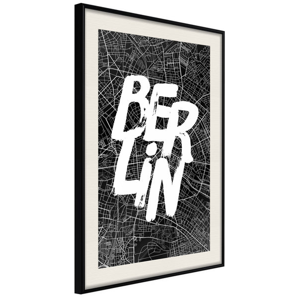 Poster - Negative Berlin [Poster]  - zwart passepartout