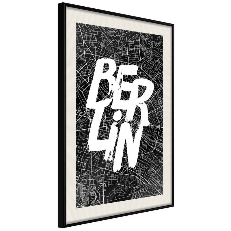 Poster - Negative Berlin [Poster]  - zwart passepartout