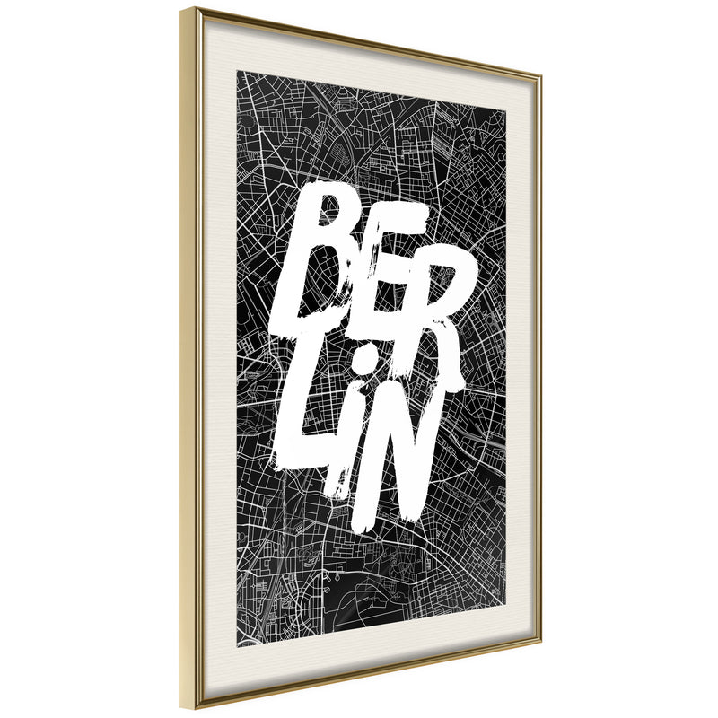 Poster - Negative Berlin [Poster]  - goud passepartout