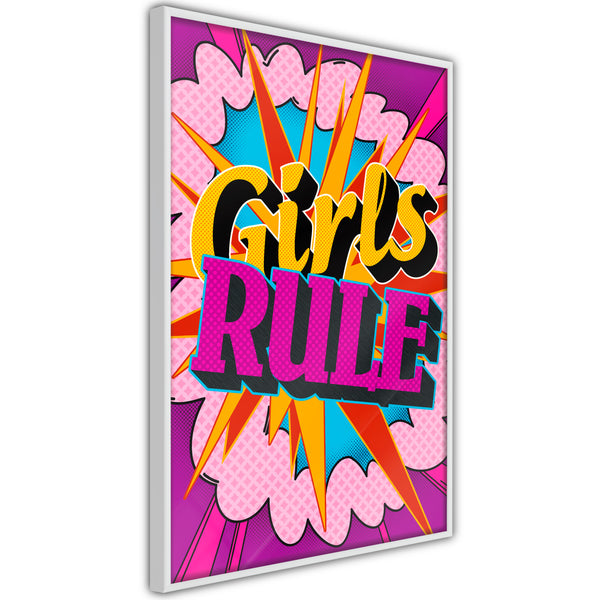 Poster - Girls Rule (Colour)  - wit