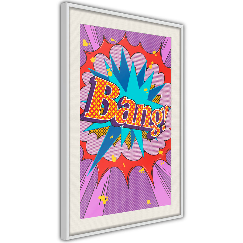 Poster - Bang!  - wit passepartout