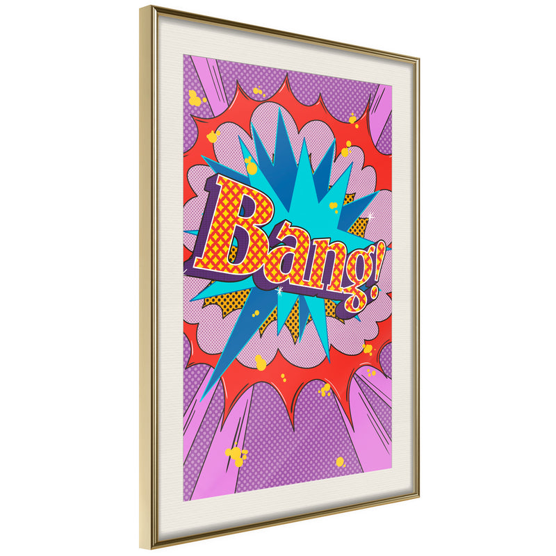 Poster - Bang!  - goud passepartout