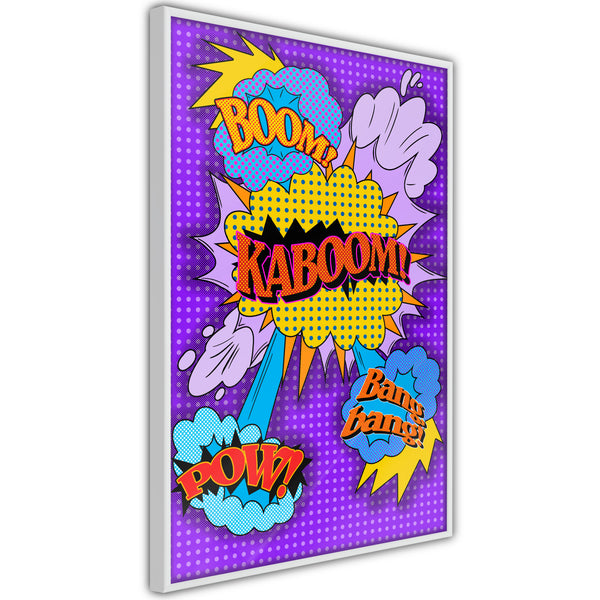 Poster - Kaboom! Boom! Pow!  - wit