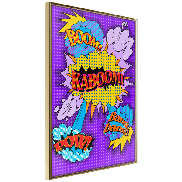 Poster - Kaboom! Boom! Pow!  - goud