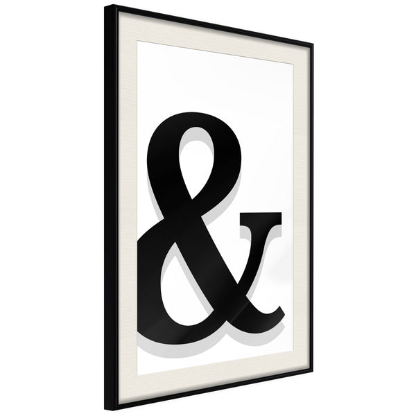 Poster - Ampersand's Shadow  - zwart passepartout