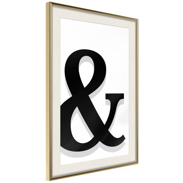 Poster - Ampersand's Shadow  - goud passepartout