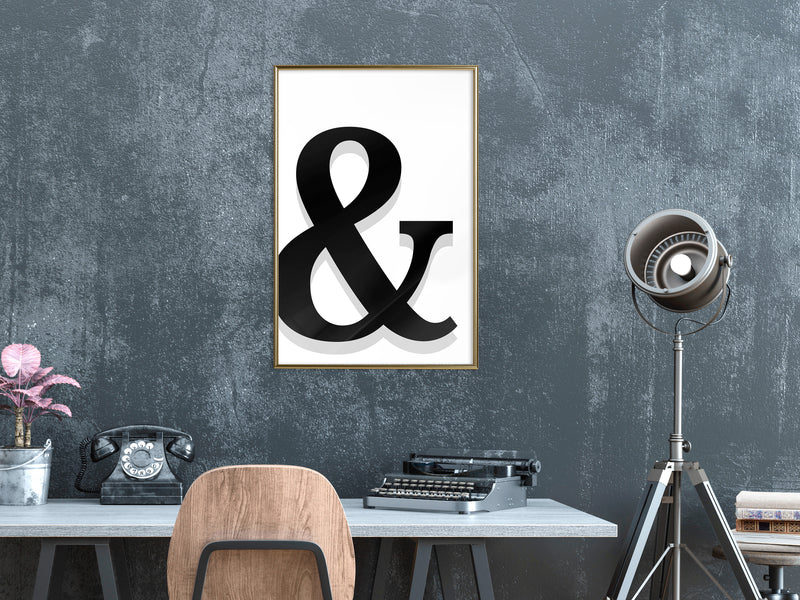 Poster - Ampersand's Shadow  - goud