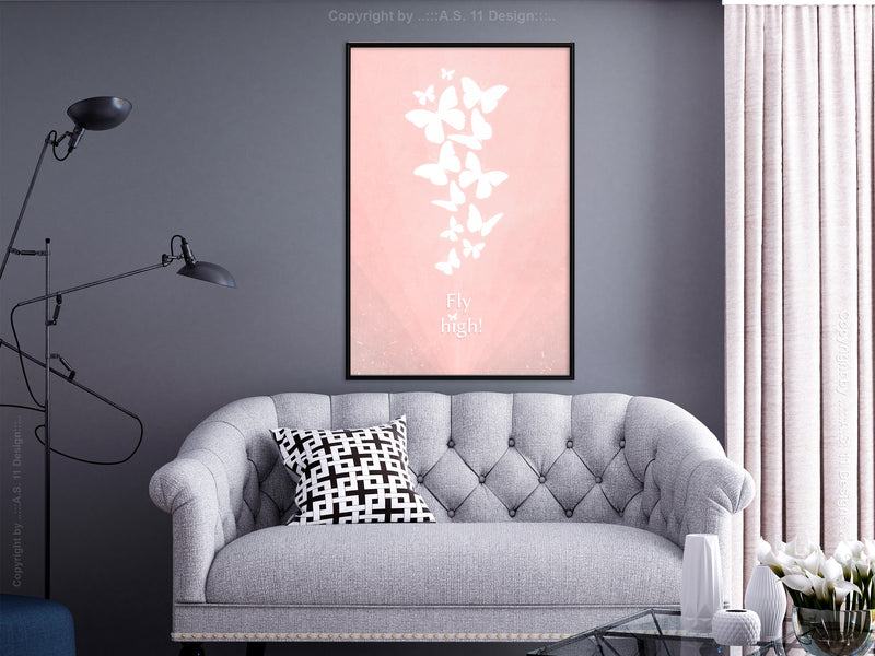 Poster - Butterfly Dream  - zwart